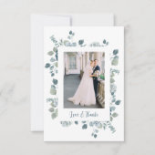 Floral Photo Wedding Hartelijk dank Bedankkaart (Voorkant)