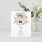 Floral Photo Wedding Invitation (Staand voorkant)