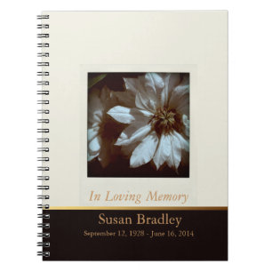 Floral Photography Clematis 3 Funeral Guest Book Notitieboek