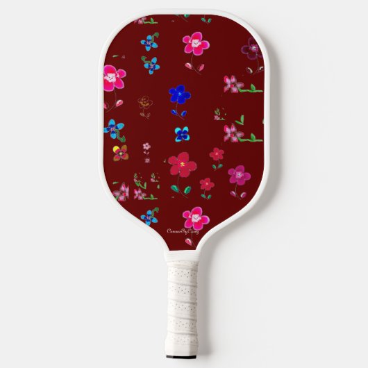 Floral pickleball paddle (Achterkant)
