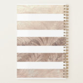 Floral Pineapple gestreepte monogram Planner (Achterkant)
