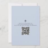 Floral Pink Botanical Cherry Blossom QR Code Kaart (Achterkant)