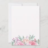 Floral Pink bruiloft Kaart (Achterkant)