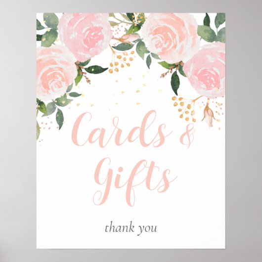 Floral Pink Cards en Gifts Poster (Voorkant)