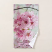 Floral Pink Cherry Blossom Fotografie Bad Handdoek (Handdoek)