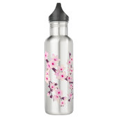 Floral Pink Cherry Blossom Waterfles (Links)