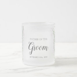 Floral Pink Delicate Wedding Vader van de Groom Mo Matglas Koffiemok