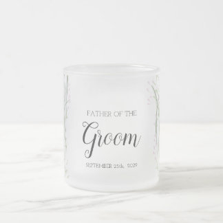 Floral Pink Delicate Wedding Vader van de Groom Mo Matglas Koffiemok
