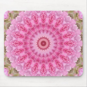 Floral Pink en Green Garden Kaleidoscoop Muismat