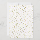 Floral Pink Gold Bunny Baby shower invitation (Dos)