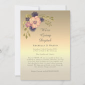 Floral Pink Gold Faire-part de mariage en ligne (Devant)