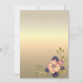 Floral Pink Gold Faire-part de mariage en ligne (Dos)