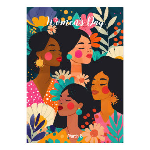 Floral Pink Internationale Vrouwendag Foto Afdruk