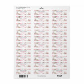 Floral Pink Paris Retour Adres Label (Full Sheet)