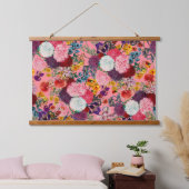 Floral Pink Pattern Hangend Wandkleed (Slaapkamer)