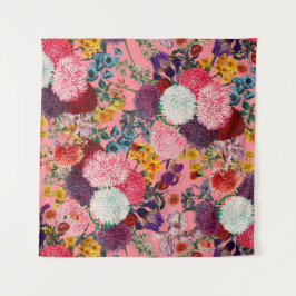 Floral Pink Pattern Wandkleed