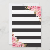 Floral Pink Peonies 18th Birthday Party Invitation Kaart (Achterkant)