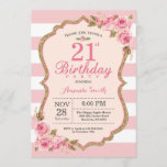 Floral Pink Peonies 21e anniversaire Invitation à<br><div class="desc">Floral Pink Peonies 21e anniversaire Invitation pour femmes. Parties scintillant d'or. Aquarelle Flore Flore Flore Chic. Les Grandes Têtes Roses et Blanches. 13e 15e 16e 18e 20e 21e 30e 40e 50e 60e 70e 80e 90e 100e, n'importe quel âge. Numérique imprimable. Pour plus de personnalisation, cliquez sur le bouton "Customiser" et...</div>