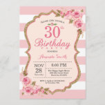 Floral Pink Peonies 30e anniversaire Invitation à<br><div class="desc">Floral Pink Peonies 30e anniversaire Invitation pour femmes. Parties scintillant d'or. Aquarelle Flore Flore Flore Chic. Les Grandes Têtes Roses et Blanches. 13e 15e 16e 18e 20e 21e 30e 40e 50e 60e 70e 80e 90e 100e, n'importe quel âge. Numérique imprimable. Pour plus de personnalisation, cliquez sur le bouton "Customiser" et...</div>