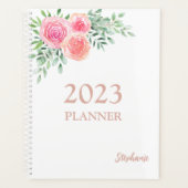 Floral Pink Planner (Voorkant)
