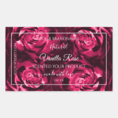 Floral Pink Produit Emballage Étiquette Fleurs Ros (Devant)
