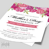 Floral Pink Roses Moederdag viering Flyer