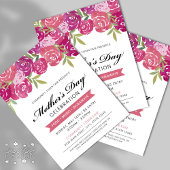 Floral Pink Roses Moederdag viering Flyer