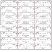 Floral Pink Wedding Adresetiketten Sticker (Voorkant)