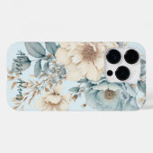 Floral Pioenennaam Ingeschreven Case-Mate iPhone Case (Achterkant (horizontaal))