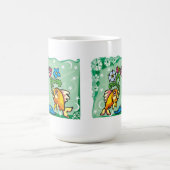 Floral Pisces Vis met bloemen Koffiemok (Center)