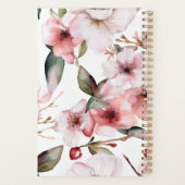 Floral Planner Personnaliser avec nom, année (Dos)