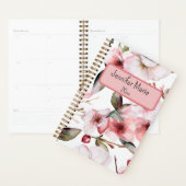 Floral Planner Personnaliser avec nom, année (Devant avec enveloppe)
