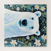 Floral Polar Beer Legpuzzel (Horizontaal)