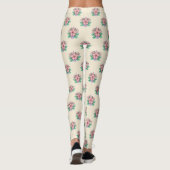 Floral Polka Dots Pattern – Cute Botanical Spot  Leggings (Achterkant)