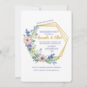 Floral Polygon Uitnodiging