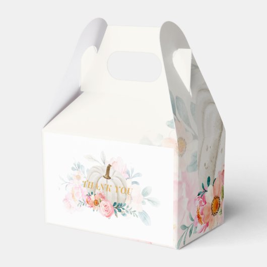 Floral pomkin Baby shower botanisch Bedankdoosjes (Achterkant)