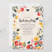 Floral Pomme enseignant Invitation de la fête de g (Devant)