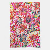 Floral Pop Art rose serviette de cuisine (Vertical)