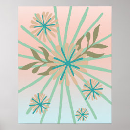 Floral Pop Boho Design Poster