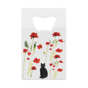 Floral Poppy Cute Kredietkaart Flessenopener