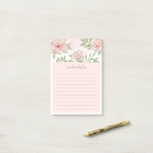 Floral Post-it Notes (Op bureau)