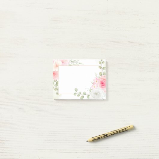 Floral Post-it® Notes (Op bureau)