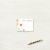  Floral Post-it® Notes (Op bureau)