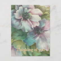 Floral Postcard Thinking Of You