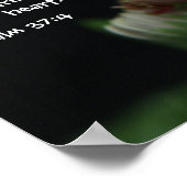 Floral Poster w/ Bible verse from Psalm 37:4 (Coin)