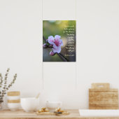 Floral Poster w Verse uit Deuteronomy 31:6 (Keuken)