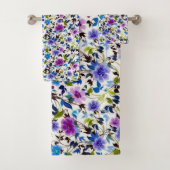 Floral pourpre et bleu (En situation)