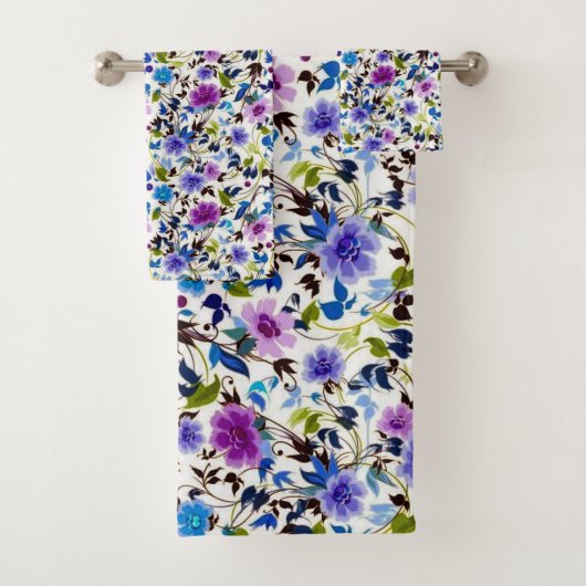 Floral pourpre et bleu (En situation)