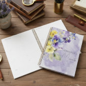 Floral pourpre et jaune moderne