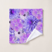 Floral pourpre et rose (Gant de toilette)